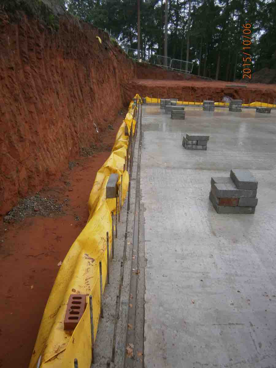 indoor pool basement floor slab construction