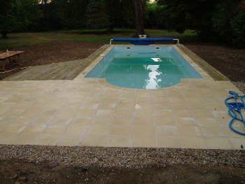 Inground Pool With both Decking and Paving