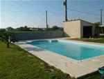 outdoor inground pool built in difficult weather conditions
