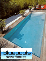 8 x 2.5 m thin long rectangular pool