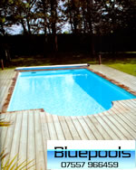 8 x 4 concrete wall pool with decking
