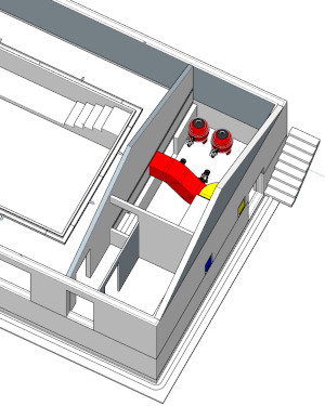 pool plant room concept design 3D drawing