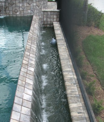 infinity edge pool in garden