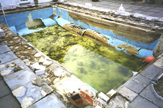pool full of rubbish picture